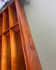 Long Double Bay Yew Wood Vintage Bookcase (SKU122)