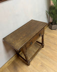 Carved Oak Console Table With 1 Drawer (SKU86)