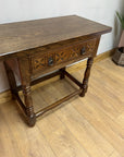 Carved Oak Console Table With 1 Drawer (SKU86)