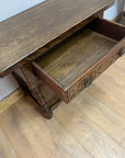 Carved Oak Console Table With 1 Drawer (SKU86)