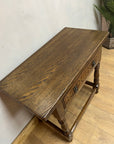 Carved Oak Console Table With 1 Drawer (SKU86)