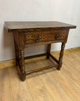 Carved Oak Console Table With 1 Drawer (SKU86)
