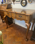 Burr Walnut Console Table By Maple & Co With Cabriole Legs (SKU68)