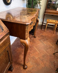 Burr Walnut Console Table By Maple & Co With Cabriole Legs (SKU68)