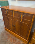 Vintage Yew Wood Cabinet With Two Drawers (SKU234)