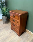 Vintage Yew Wood Small Chest Drawers / Bedside (SKU171)