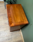 Vintage Yew Wood Small Chest Drawers / Bedside (SKU171)