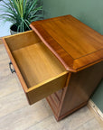 Vintage Yew Wood Small Chest Drawers / Bedside (SKU171)