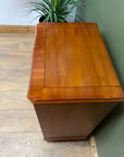 Vintage Yew Wood Small Chest Drawers / Bedside (SKU171)