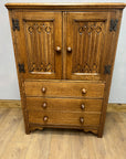 Vintage Oak Chest Tall Boy (SKU162)