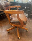 Leather Executive Captains Chair Swivel Adjustable Height (SKU137)