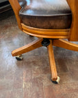 Leather Executive Captains Chair Swivel Adjustable Height (SKU137)