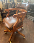 Leather Executive Captains Chair Swivel Adjustable Height (SKU137)