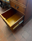 Yew Wood Deep Drawer Filing Cabinet With Key (SKU141)