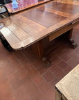 Vintage Oak Draw Leaf Wooden Dining Table (SKU34)