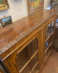 Vintage 1940s Burr Walnut Glazed Cabinet (SKU81)