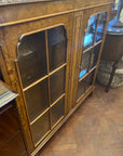 Vintage 1940s Burr Walnut Glazed Cabinet (SKU81)
