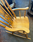 High Back Fiddle Solid Beech Rocking Chair (SKU232)