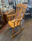 High Back Fiddle Solid Beech Rocking Chair (SKU232)