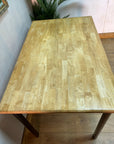 Vintage Oak Dining Table Painted Brown Legs (SKU56)