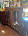 Vintage 1940s Burr Walnut Glazed Cabinet (SKU81)