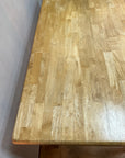 Vintage Oak Dining Table Painted Brown Legs (SKU56)