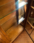 Vintage 1940s Burr Walnut Glazed Cabinet (SKU81)