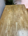 Vintage Oak Dining Table Painted Brown Legs (SKU56)
