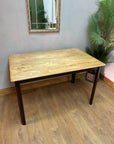 Vintage Oak Dining Table Painted Brown Legs (SKU56)