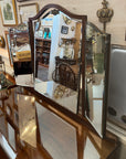 Antique Triple Mirror Dressing Table & Stool (SKU169)