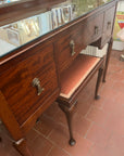 Antique Triple Mirror Dressing Table & Stool (SKU169)