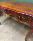 Vintage French Style Mahogany Serpentine Fronted Writing Desk (SKU129)