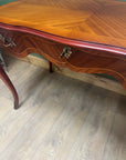 Vintage French Style Mahogany Serpentine Fronted Writing Desk (SKU129)