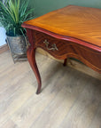 Vintage French Style Mahogany Serpentine Fronted Writing Desk (SKU129)