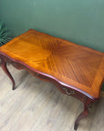 Vintage French Style Mahogany Serpentine Fronted Writing Desk (SKU129)