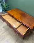 Vintage French Style Mahogany Serpentine Fronted Writing Desk (SKU129)