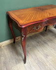Vintage French Style Mahogany Serpentine Fronted Writing Desk (SKU129)