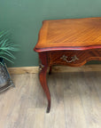 Vintage French Style Mahogany Serpentine Fronted Writing Desk (SKU129)