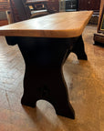 Solid Oak Wavy Edge Trestle 2 Seater Bench / Coffee Table (SKU56)