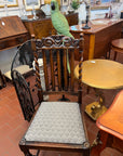 Antique Barley Twist Carved English Oak Occasional Chair (SKU59)
