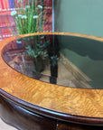 Oriental Style Side Table Glass Top (SKU91)