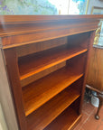 Vintage Mahogany Open Bookcase 4 Shelves (SKU131)