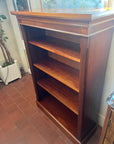 Vintage Mahogany Open Bookcase 4 Shelves (SKU131)