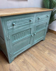 Vintage Oak Sideboard Green/White (SKU028)