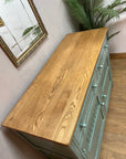 Vintage Oak Sideboard Green/White (SKU028)