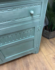 Vintage Oak Sideboard Green/White (SKU028)