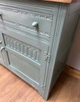 Vintage Oak Sideboard Green/White (SKU028)