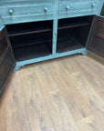 Vintage Oak Sideboard Green/White (SKU028)