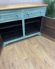 Vintage Oak Sideboard Green/White (SKU028)