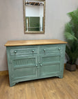 Vintage Oak Sideboard Green/White (SKU028)